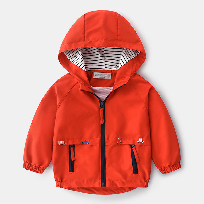 Children's Lightweight Waterproof Jacket with Pockets