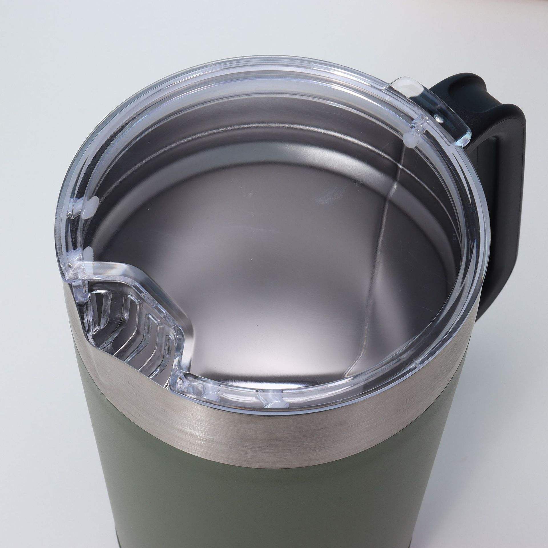 Large Capacity 1.9L/64oz+5oz Eco-Friendly Stainless Steel Vacuum Hot/Cold Tumbler Set Handle Lid for Camping Travel Business