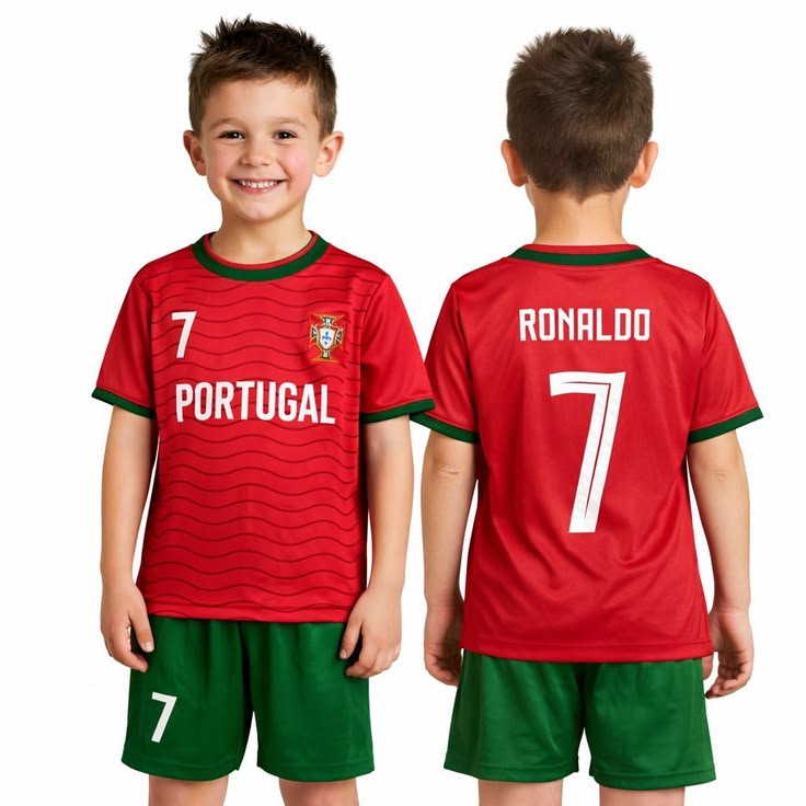 2026 World Football Cup Soccer Jersey of Portugal Kid Sportswear Football Uniform Men's High Quality Summer 100% Polyester Quick Dry