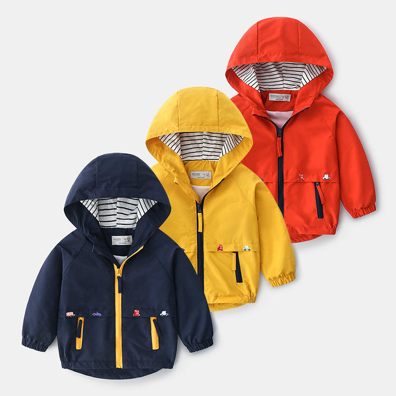 Children's Lightweight Waterproof Jacket with Pockets